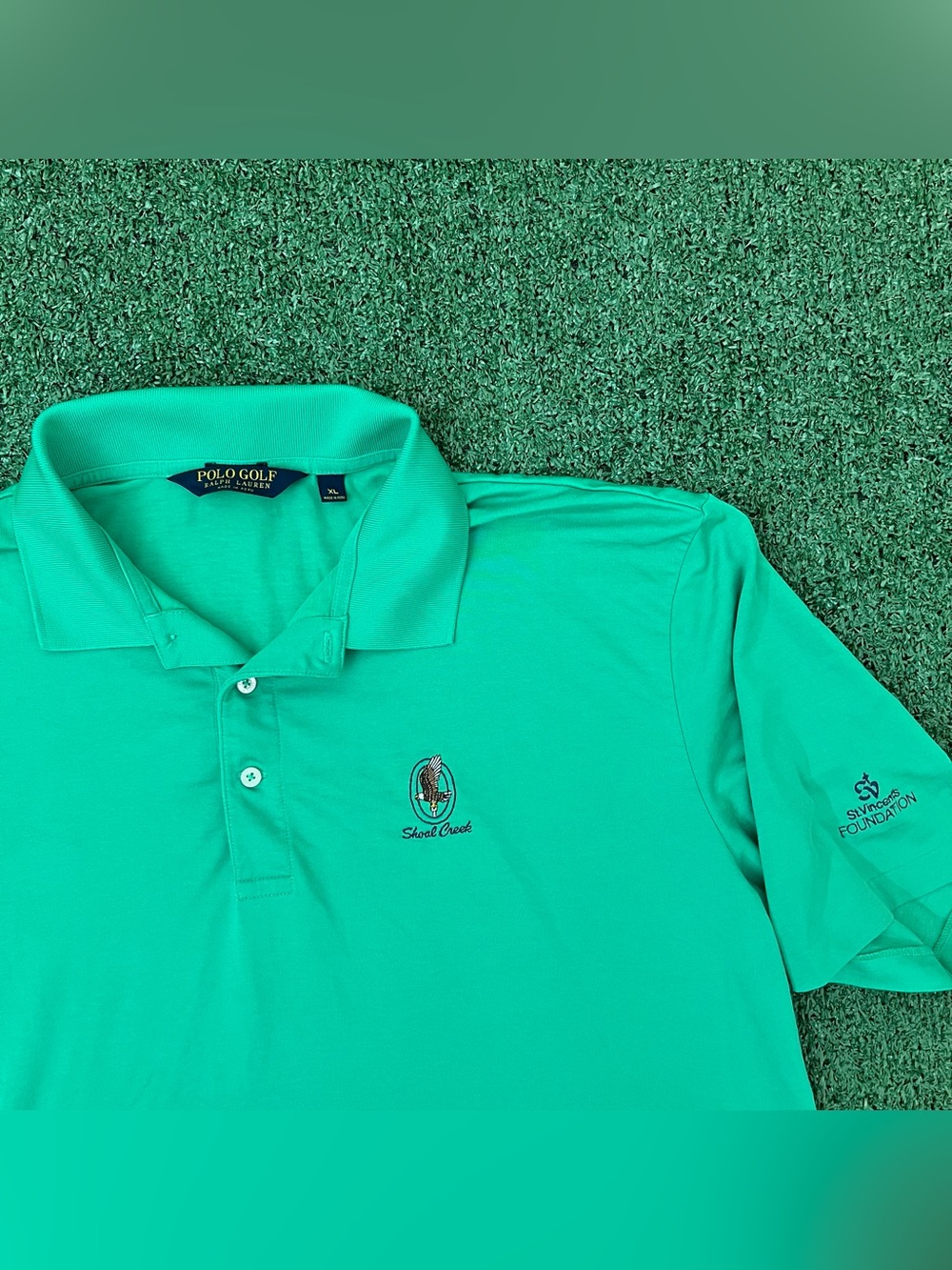 Polo Golf Ralph Lauren Size XL Mens Green Dri Fit Shoal Creek Polo Shirt Active